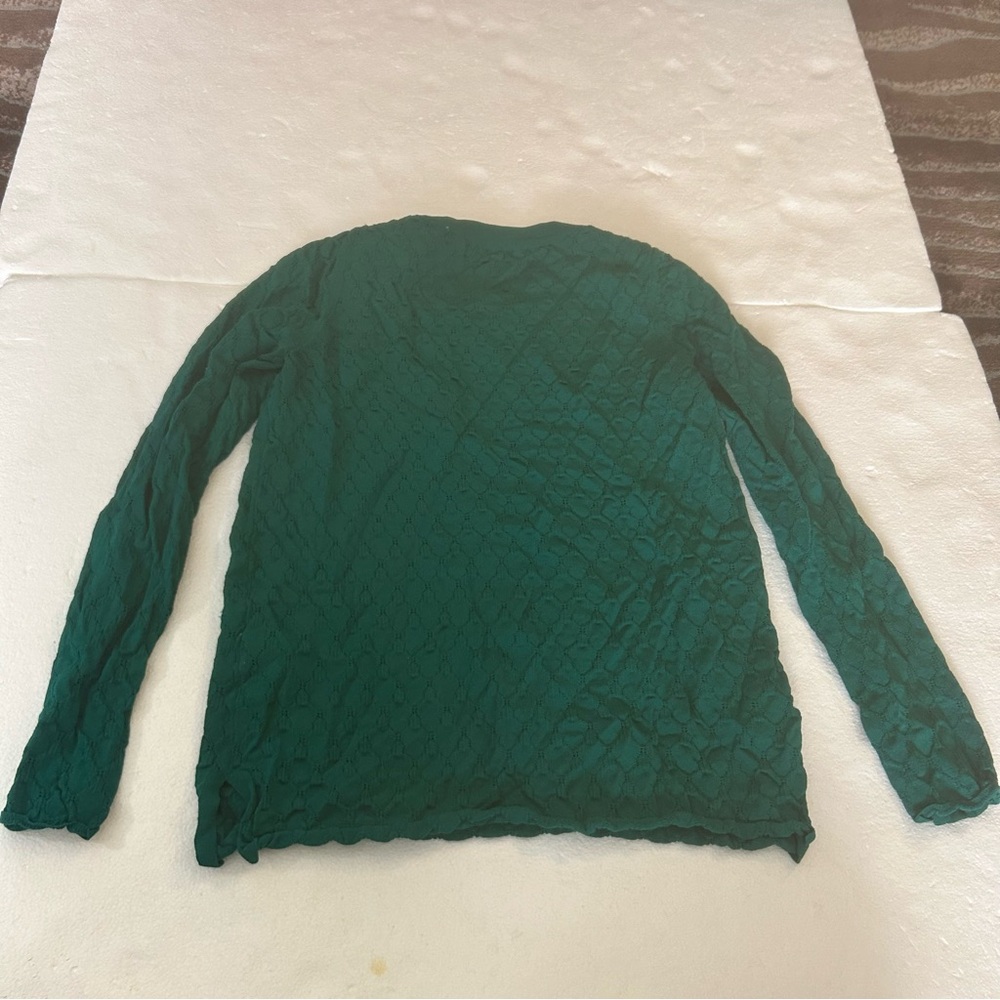 Sandro Paris green 3/4 sleeve fine knit sweater blouse - Picture 16 of 16